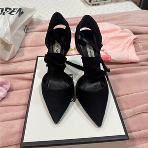 Steve Madden Black Ankle Strap Heels